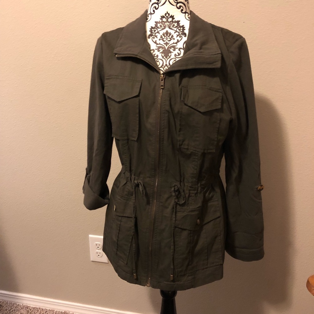 Market & Spruce Riplee Cargo Jacket Olive